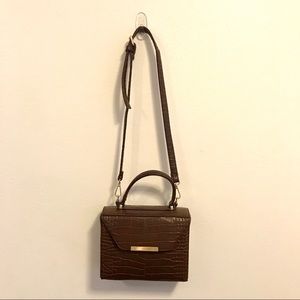 Urban Outfitters | Structured Croc Crossbody Bag